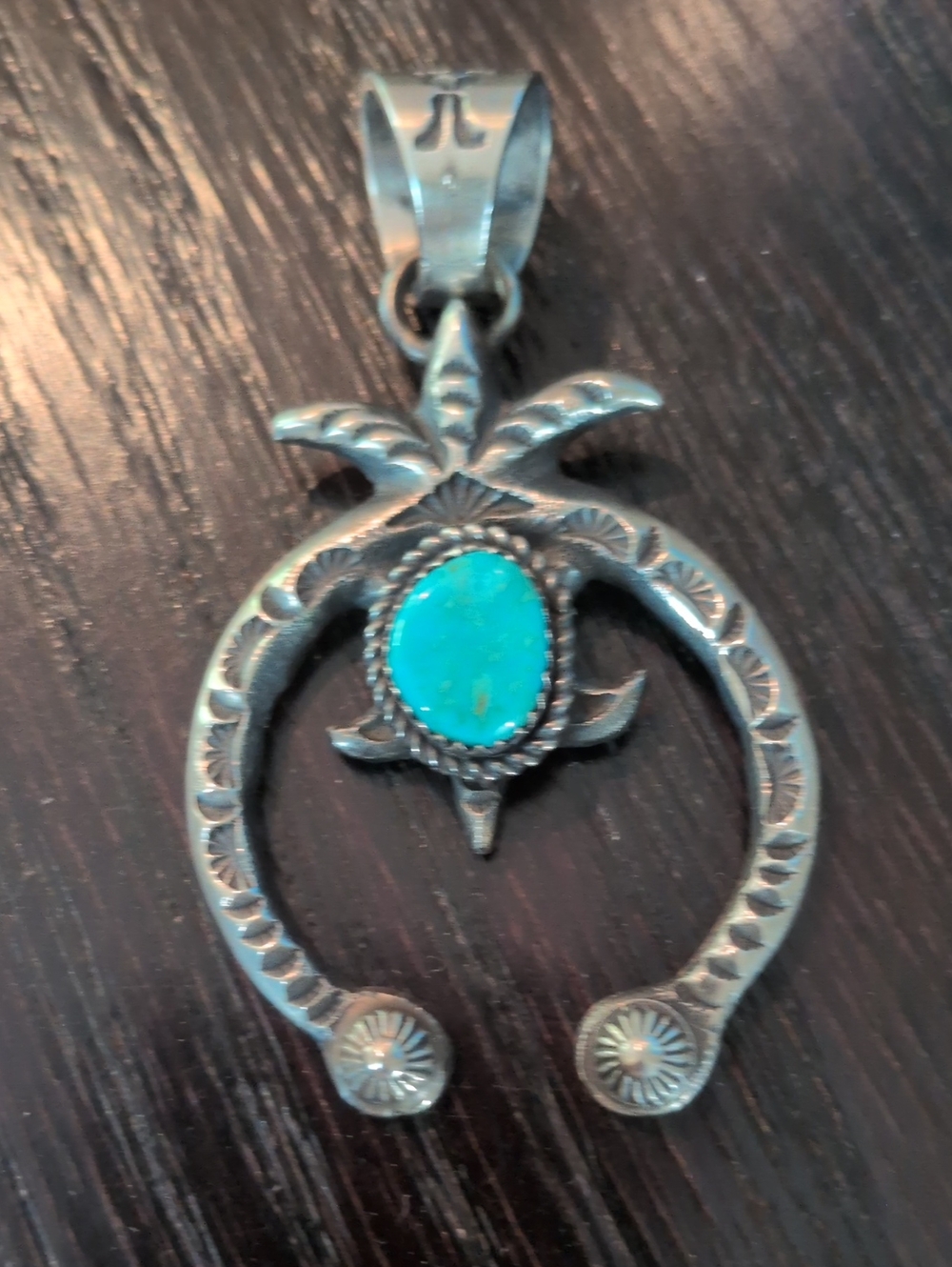 Billah Native American Naja Pendant Sterling Turquoise - Picture 8 of 8
